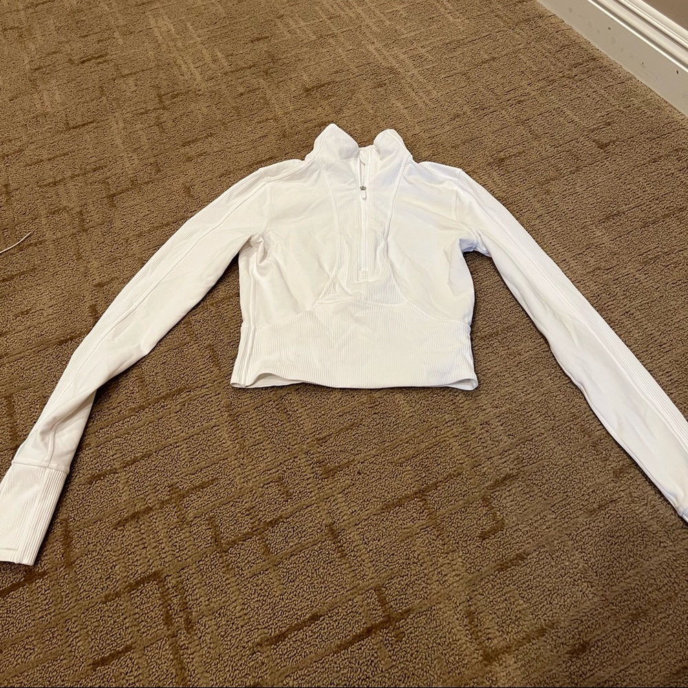 white lululemon long-sleeve